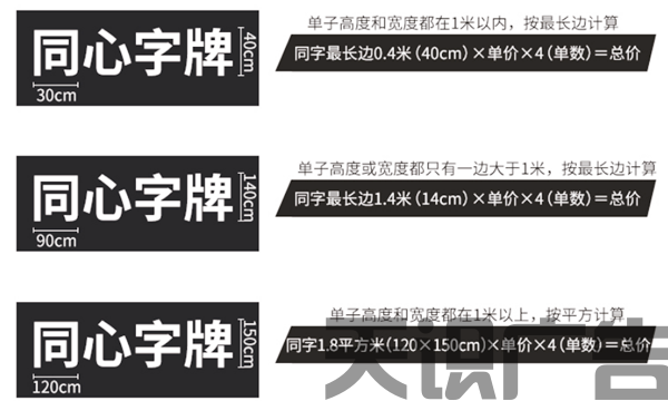 pvc字的价格是怎么计算的？(图2)