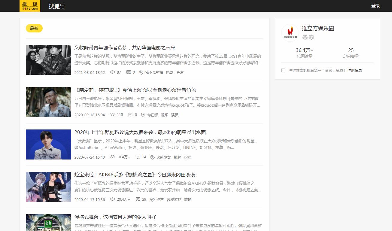 维立方娱乐圈-搜狐自媒体软文发布(图2)